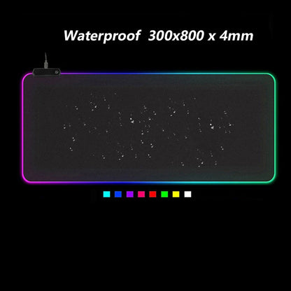 RGB Gaming Mouse Mat Pad - Large Extended Led Mousepad With 14 Lighting Modes , Anti-Slip Rubber Base Mouse Mat For Gamer