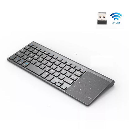 Slim 2.4G Wireless Keyboard with Touchpad Mouse Number Numeric USB Wireless Keypoard for Android Windows Desktop Laptop TV Box