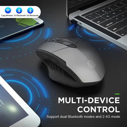 Bluetooth Compatible Mouse Rechargeable 2.4G INPHIC PM6 Wireless Mouse Office Mute Support PC Laptop Tablet Smartphone Universal