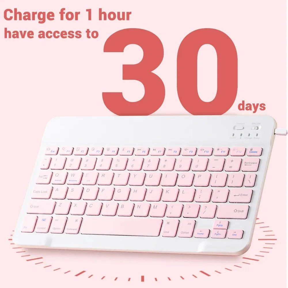 9.7in Mini Wireless Bluetooth Mouse BT English Keyboard For iPad 10th Air 2 generation Phone Tablet Portable For Xiaomi Android